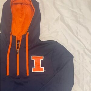 U of Illinois half zip sweatshirt